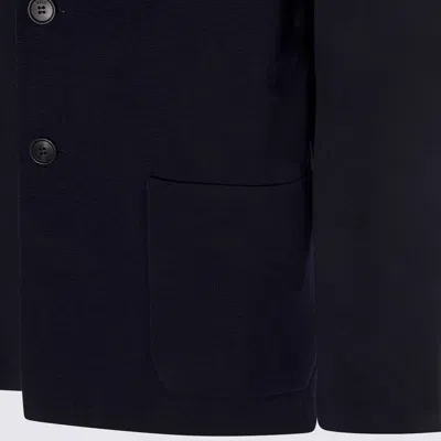 Malo Flap-pocket Button Jacket In Blue