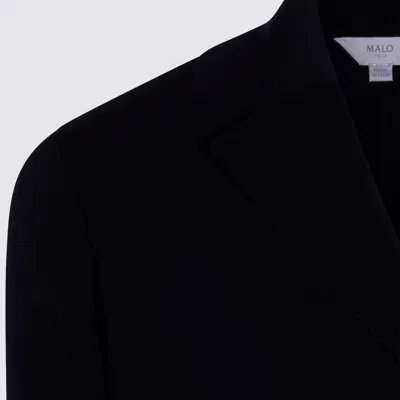 Malo Flap-pocket Button Jacket In Blue