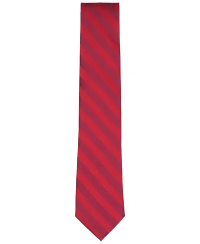 Perry Ellis Men's Satin Stripe Solid Tie In Red