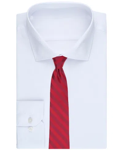 Perry Ellis Men's Satin Stripe Solid Tie In Red
