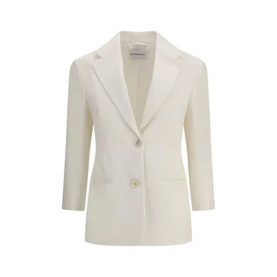 Givenchy Longline Jacket Featuring Front Pockets In White