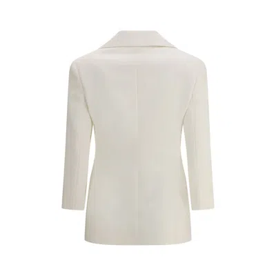 Givenchy Longline Jacket Featuring Front Pockets In White