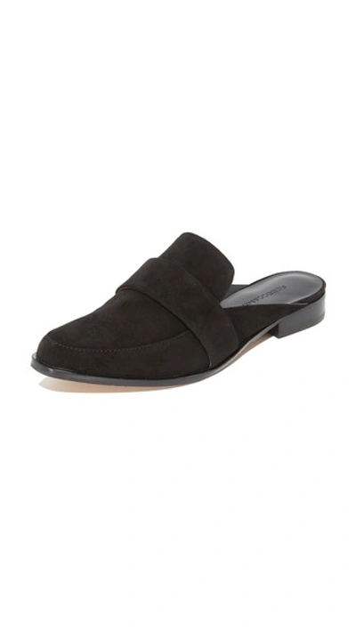 Rebecca Minkoff Mika Suede Flat Loafer Mule, Black