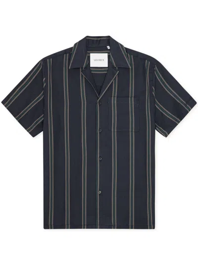 Les Deux Lukas Check Dobby Shirt Black