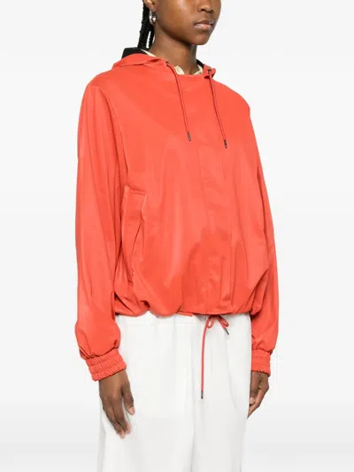 Rains String W Jacket In Orange