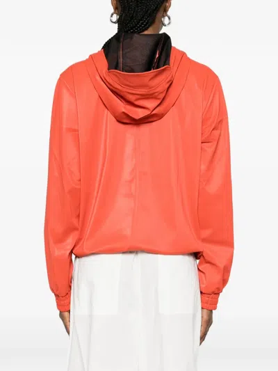 Rains String W Jacket In Orange