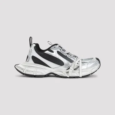 Balenciaga 3xl White Low Top Sneakers With Logo Detail In Tech Fabric Man In White