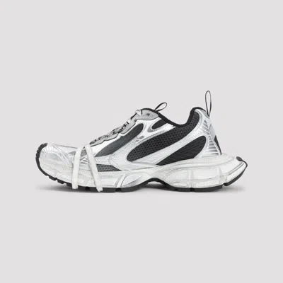 Balenciaga 3xl White Low Top Sneakers With Logo Detail In Tech Fabric Man In White