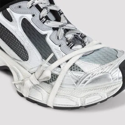 Balenciaga 3xl White Low Top Sneakers With Logo Detail In Tech Fabric Man In White