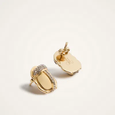 La Doublej Khepri Studs In Neutral