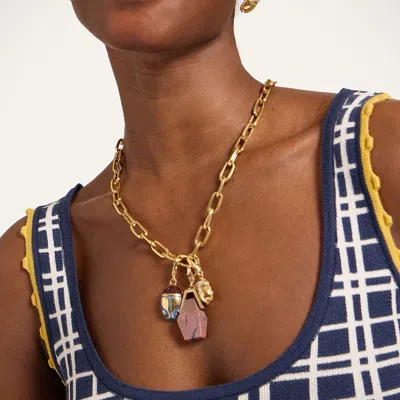 La Doublej Check Ribbed Top In Multi