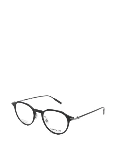 Montblanc Round-frame Glasses In Orange