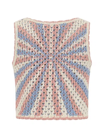 Etro Sleeveless Crocheted Top In Multi