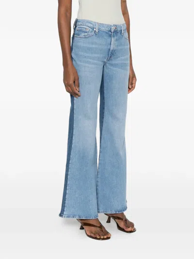 7 For All Mankind Panel Jeans In Blue