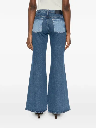 7 For All Mankind Panel Jeans In Blue
