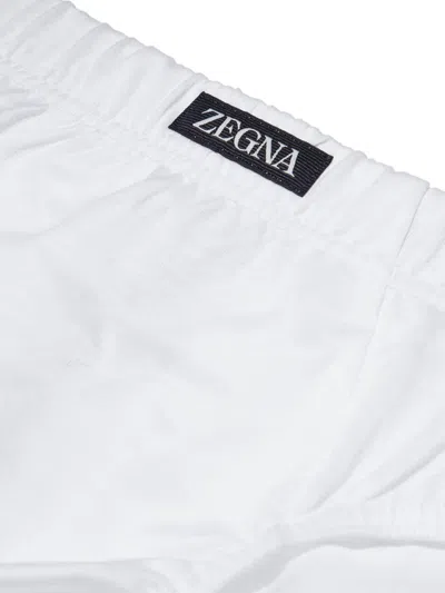Zegna Elasticated Logo Briefs In White