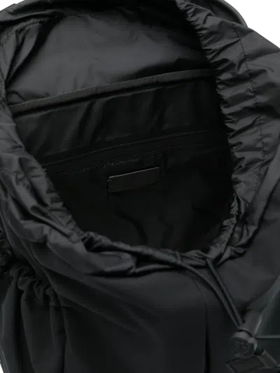 Moncler Leather-trimmed Buckle-fastening Backpack In Purple