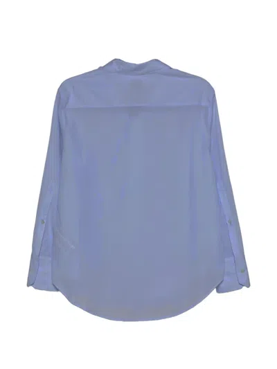 Sa Su Phi Light Blue Cotton Blouse In Blue