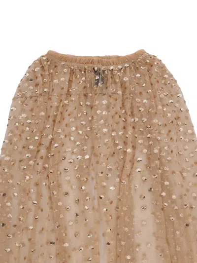 Needle & Thread Cascade Sequin-embellishment Open-front Cape In Neutral
