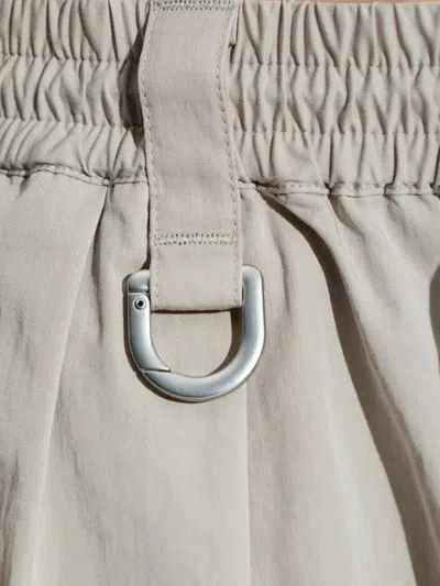 Y-3 Cargo Drawstring Shorts In Gray