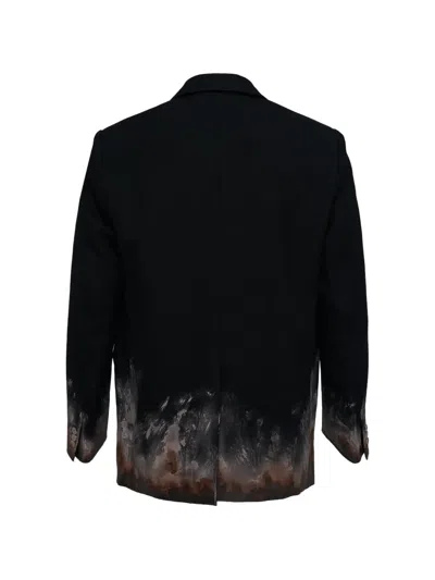 Doublet Mud-printed Blazer In Black
