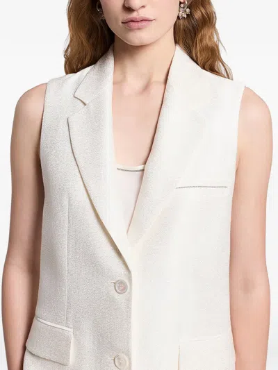 Peserico Buttoned Vest In White