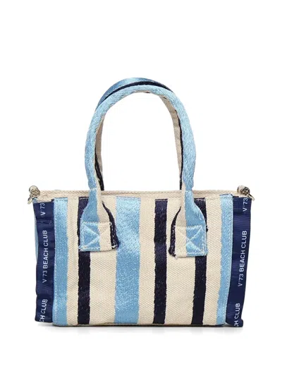 V73 Mini Striped Top Handle Shoulder Bag In Multi