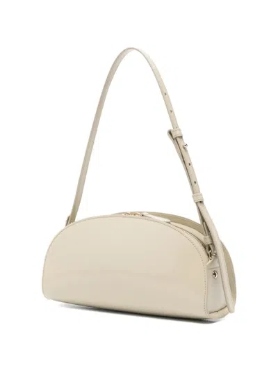 Apc Adjustable-strap Half-moon Shoulder Bag In Neutral