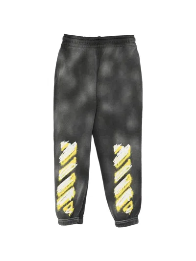 Off-white Drawstring Track Pants In Gray