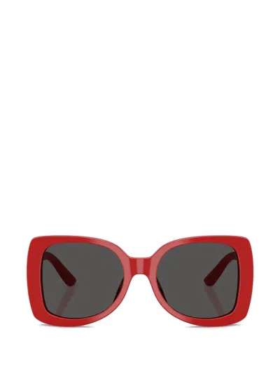 Dolce & Gabbana Square-frame Sunglasses In Red