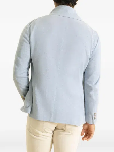 Eleventy Single Breasted Collar Jacket In White