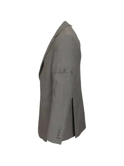 Thom Browne Single-breasted Suit Jacket In Gray