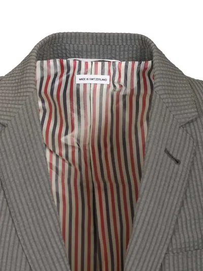 Thom Browne Single-breasted Suit Jacket In Gray