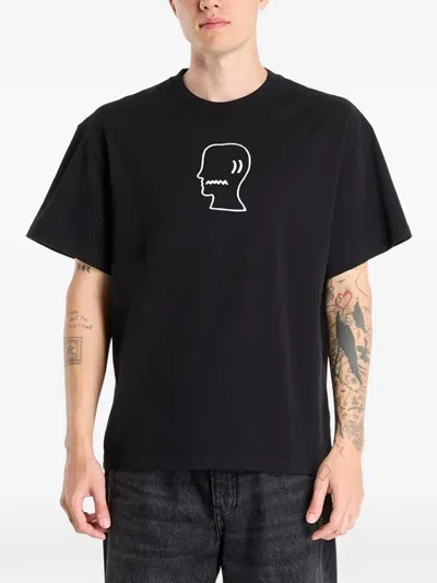 Brain Dead Logo-detail T-shirt In Black