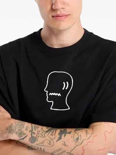 Brain Dead Logo-detail T-shirt In Black