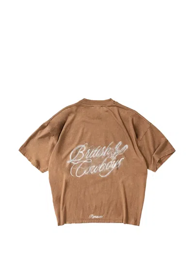 Represent Dusty Brown Jersey British Cowboys T-shirt In Brown