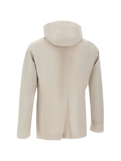 Montecore Double-breasted Hooded Jacket In Gray