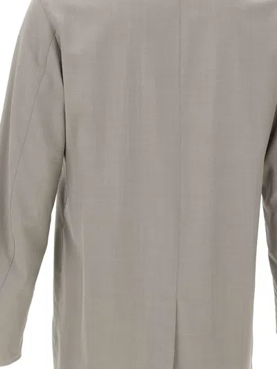 Montecore Button-fastening Wool Jacket In Gray