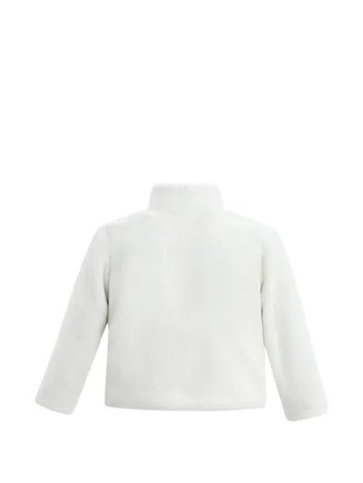 Tulleen Plush Asymmetrical Bow Coat In White