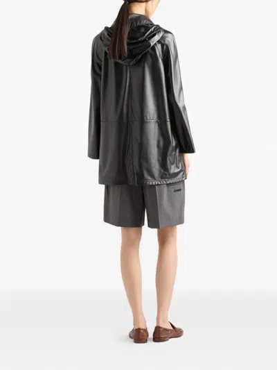 Prada Light Wool Bermudas In Gray