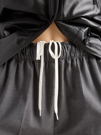 Prada Light Wool Bermudas In Gray