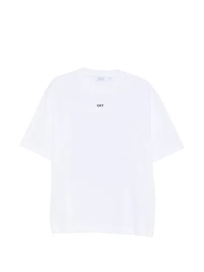 Off-white Graphic Print Crew Neck Short Sleeve T-shirt In White