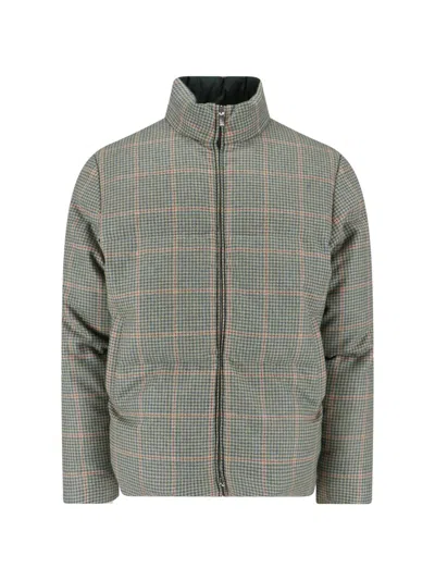 Thom Browne Reversible Down Jacket Featuring Checkered Pattern In Multi