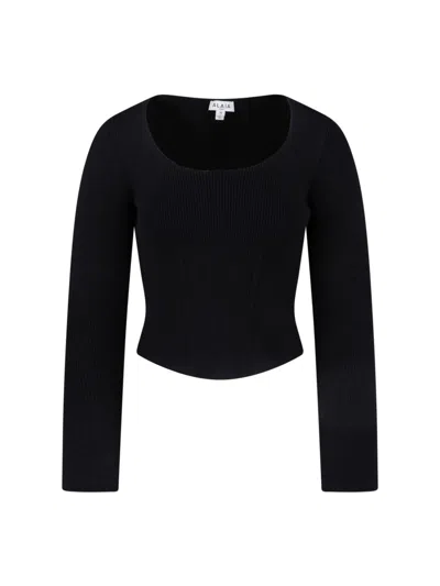 Alaïa Square-neck Sweater In Black