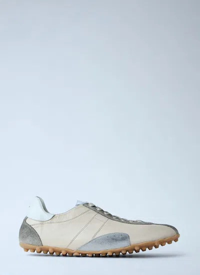 Maison Margiela Sneakers Sprinters In Suede And Leather With Vintage Finish In Multi