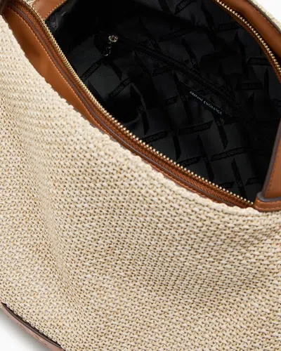 Armani Exchange Structured Mini Shoulder Bag In Sand