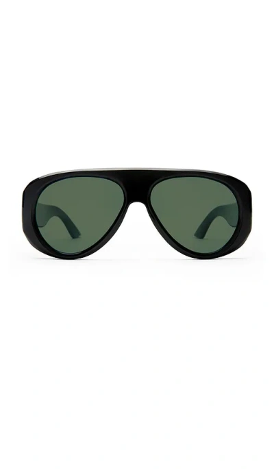 Le Specs Dream Boat 57mm Polarized Aviator Sunglasses In Green
