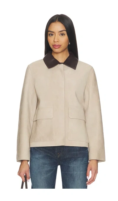 Theory Patch Boxy Jacket In Brown