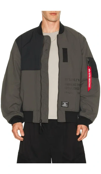 Alpha Industries L-2b Relaxed Patchwork Flight Jacket In Black