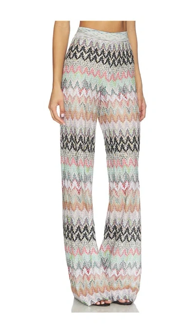 Missoni Zigzag Wide-leg Trousers In Gray